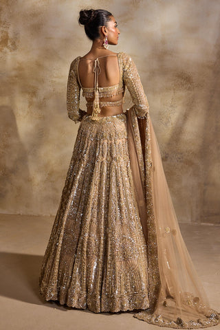 Lehenga set for Indian Wedding – Champagne Gold Navyaa by Nitika Gujral