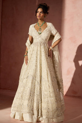 Lehenga set for Indian Wedding – Off White Kalidar Navyaa by Nitika Gujral