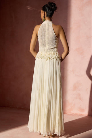 Skirt set for Contemporary Wear – Ivory Navyaa by Nitika Gujral