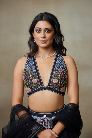 Lehenga Set Indian Wedding – Black Nightingale by Shasha Gaba