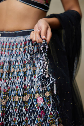 Lehenga Set Indian Wedding – Black Nightingale by Shasha Gaba