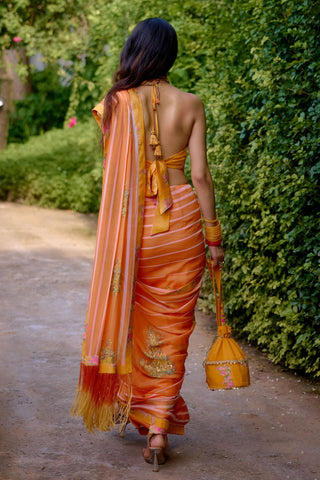 Saree Contemporary Wear – Orange Haseena by NIKASHA