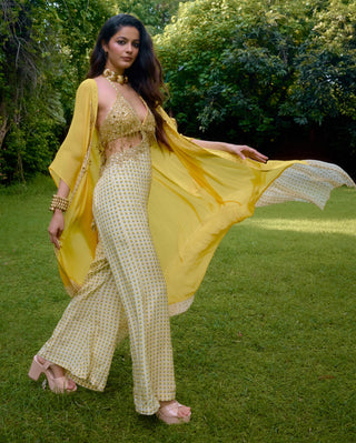 Janeman jumpsuit – Contemporary Wear – cream festive edit by Nikasha