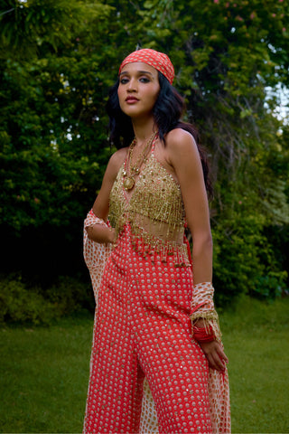 Jumpsuit Contemporary Wear – Orange Janeman by NIKASHA