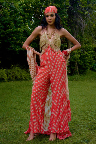 Jumpsuit Contemporary Wear – Orange Janeman by NIKASHA