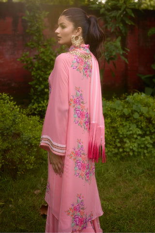 Kurta sharara set – Indian Wedding – pink festive ensemble by Nikasha