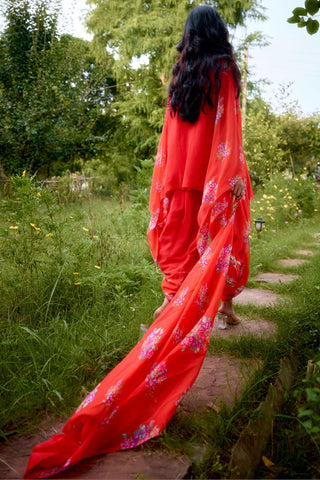 Kaftan Contemporary Wear – Red Dilruba by NIKASHA