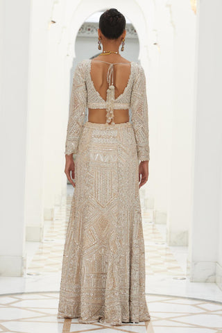 Lehenga Set Indian Wedding – Blush Pink Net by Nitika Gujral
