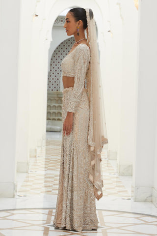Lehenga Set Indian Wedding – Blush Pink Net by Nitika Gujral