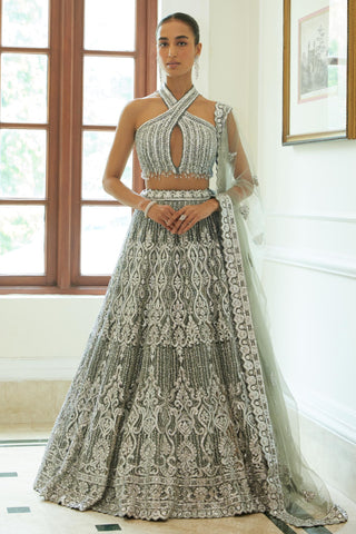 Lehenga Set Indian Wedding – Modern Gray by Nitika Gujral