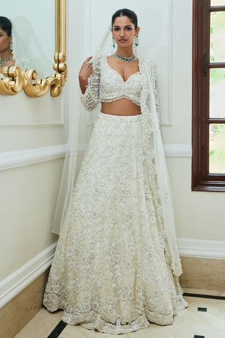 Lehenga Set White Elegance Lehenga Set Nitika Gujral | Mrs. G 3XL / White / Women Lehenga Set White Elegance Lehenga Set Nitika Gujral | Mrs. G 3XL / White / Women