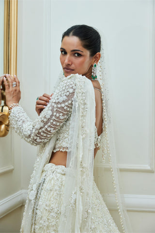 Lehenga Set White Elegance Lehenga Set Nitika Gujral | Mrs. G 3XL / White / Women Lehenga Set White Elegance Lehenga Set Nitika Gujral | Mrs. G 3XL / White / Women