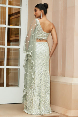 Contemporary Wear – Gray Coordinated Set by Nitika Gujral