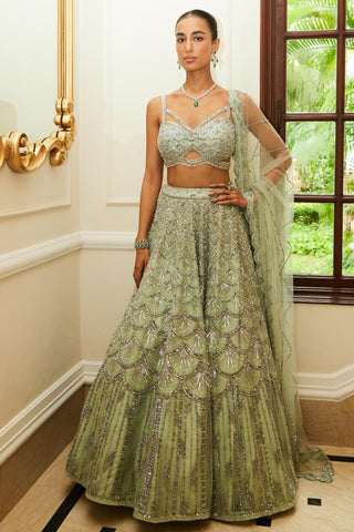 Lehenga Set Indian Wedding – Mint Green Festive by Nitika Gujral