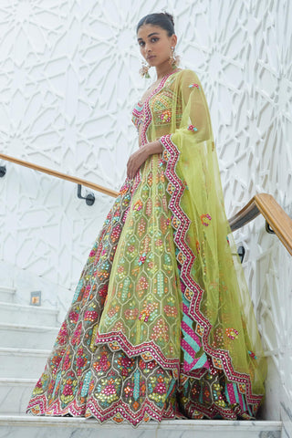 Brown Lehenga Set Indian Wedding – Evening Elegance by Nitika Gujral