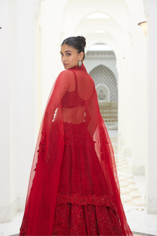 Red Raw Silk Lehenga Set Indian Wedding – Bridal by Nitika Gujral
