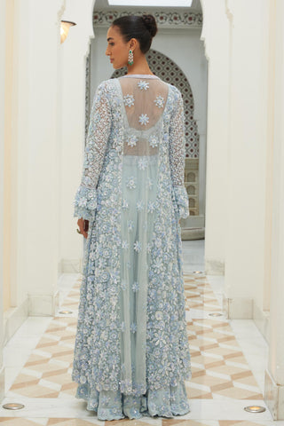 Blue Sharara Set Indian Wedding – Evening Festive by Nitika Gujral