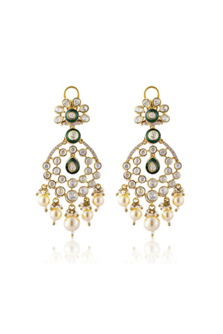 Earrings for Indian Weddings – Green Noorjhum by Amraani