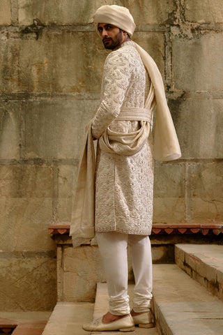 Linen sherwani set for Indian Wedding – Umang Sherwani by Nitika Gujral