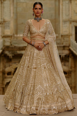 Gold Lehenga for Indian Wedding – Umang by Nitika Gujral
