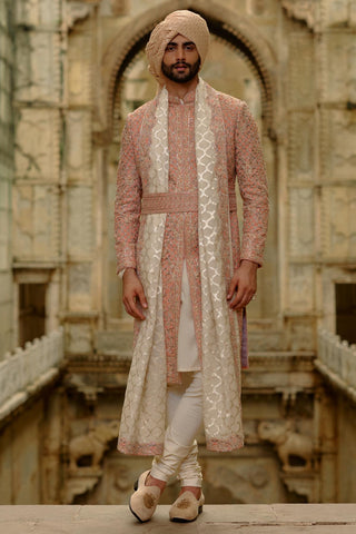 Pink sherwani set for Indian Wedding – Umang Sherwani by Nitika Gujral