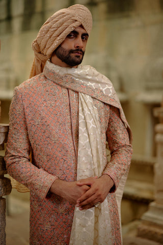 Pink sherwani set for Indian Wedding – Umang Sherwani by Nitika Gujral