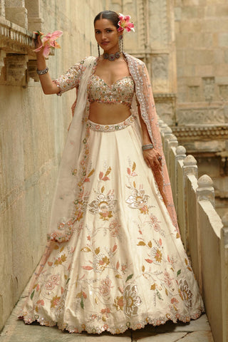 Gota Lehenga for Indian Wedding – Umang Cream by Nitika Gujral