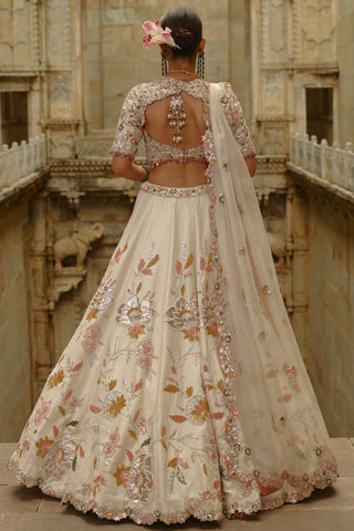 Gota Lehenga for Indian Wedding – Umang Cream by Nitika Gujral