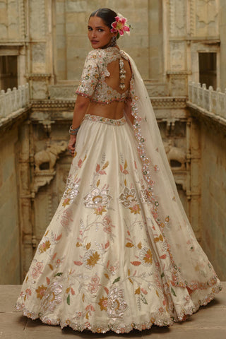 Gota Lehenga for Indian Wedding – Umang Cream by Nitika Gujral