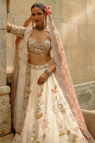 Gota Lehenga for Indian Wedding – Umang Cream by Nitika Gujral