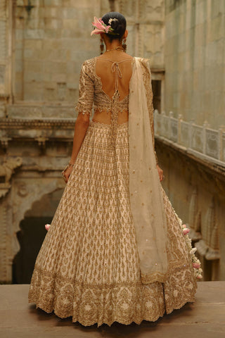Cream Lehenga for Indian Wedding – Umang by Nitika Gujral