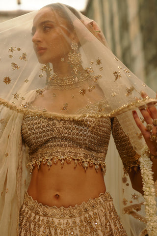 Cream Lehenga for Indian Wedding – Umang by Nitika Gujral