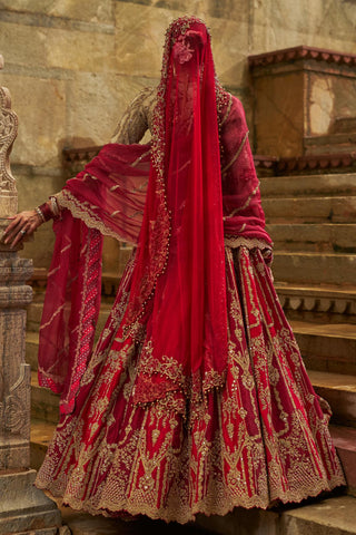 Maroon Lehenga for Indian Wedding – Umang by Nitika Gujral