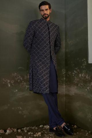 Sherwani set for Indian Wedding – Blue Navyaa by Nitika Gujral