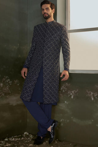 Sherwani set for Indian Wedding – Blue Navyaa by Nitika Gujral