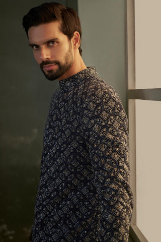 Sherwani set for Indian Wedding – Blue Navyaa by Nitika Gujral