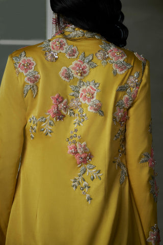 Jacket Set for Contemporary Wear – Yellow Noor by Nitika Gujral