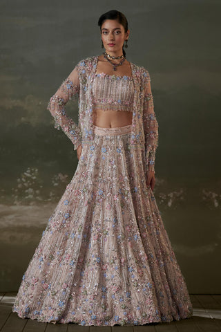 Lehenga Set for Indian Wedding – Multicolored Noor by Nitika Gujral