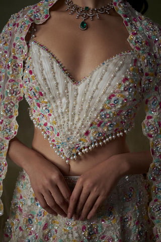 Lehenga Set for Indian Wedding – Ivory Noor by Nitika Gujral
