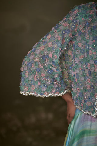 Jacket Set for Indian Wedding – Turquoise Noor by Nitika Gujral