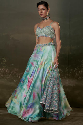 Jacket Set for Indian Wedding – Turquoise Noor by Nitika Gujral