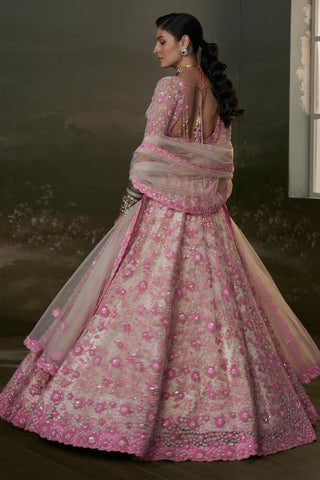 Net Lehenga Set for Indian Wedding – Blush Pink Noor by Nitika Gujral
