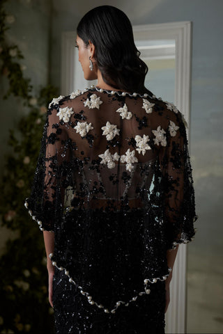 Jacket Set for Contemporary Wear – Black Noor Corset by Nitika Gujral