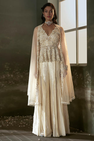 Sharara Set for Indian Wedding – Cream Noor by Nitika Gujral