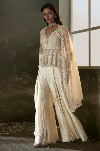 Sharara Set for Indian Wedding – Cream Noor by Nitika Gujral