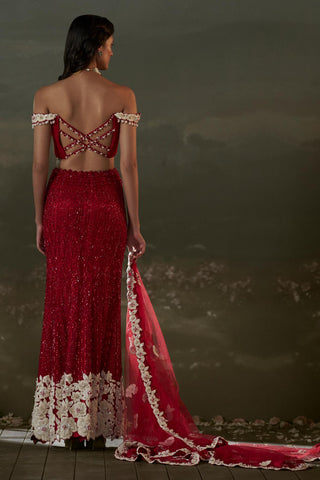 Lehenga Set for Indian Wedding – Red Noor by Nitika Gujral