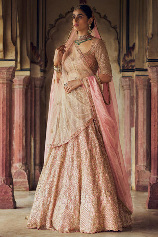 Lehenga set for Indian Wedding – Peach Kashish by Nitika Gujral