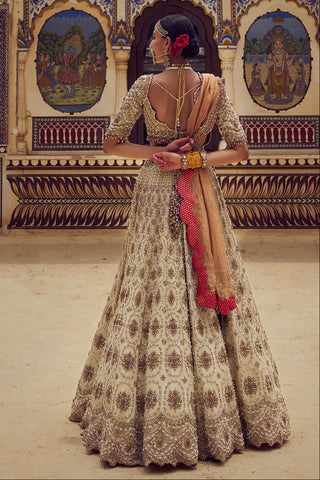 Lehenga set for Indian Wedding – Golden Embroidered Kashish by Nitika Gujral