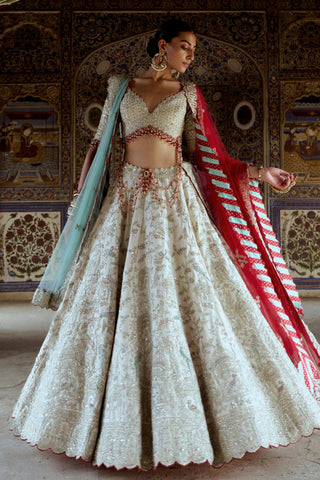 Lehenga set for Indian Wedding – Silver Kashish by Nitika Gujral