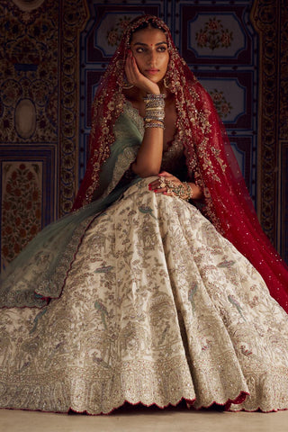 Lehenga set for Indian Wedding – Silver Kashish by Nitika Gujral